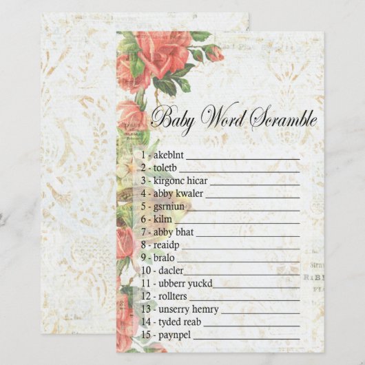 Vintage Rose Kinderspiel (Vorne/Hinten)