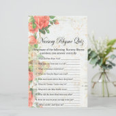 Vintage Rose Kinderzimmer Rhyme Quiz Kinderduschen (Stehend Vorderseite)