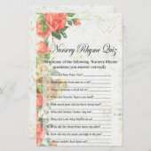 Vintage Rose Kinderzimmer Rhyme Quiz Kinderduschen (Vorne/Hinten)