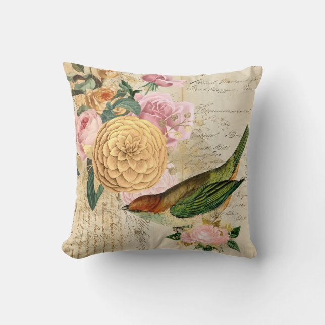 Vintage Rose Kissen (Vorderseite)