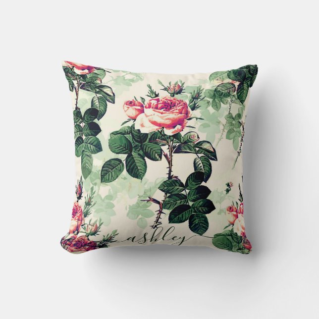 Vintage Rose Kissen (Vorderseite)