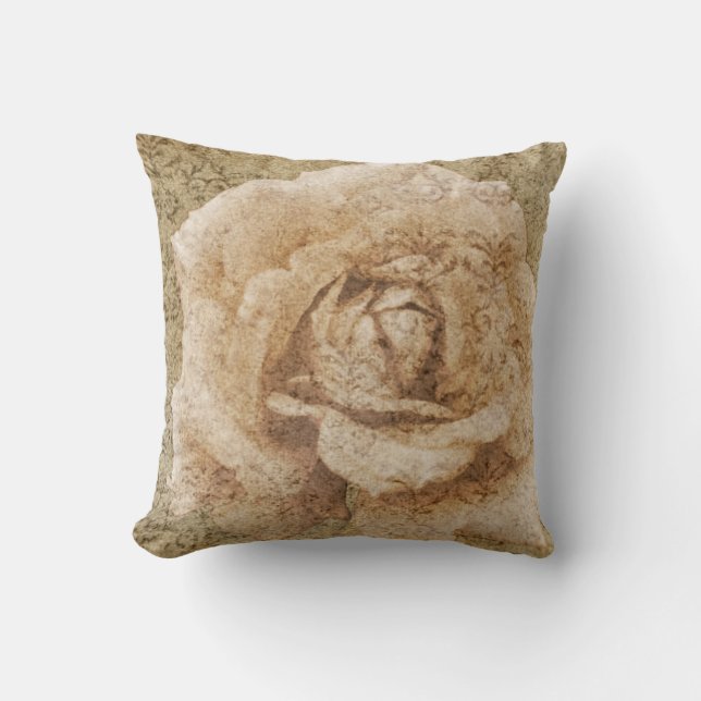 Vintage Rose Kissen (Vorderseite)