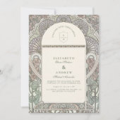 Vintage Rose Kunst, Dichtung und Musik Einladung (Vorderseite)