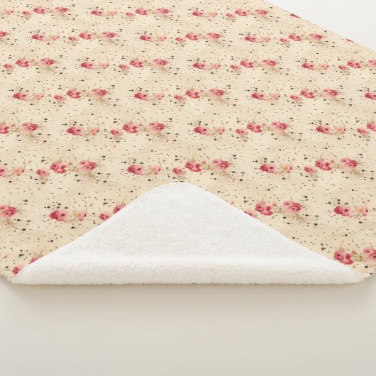 Vintage Rose Land Hütte Lücke Sherpadecke (3/4)