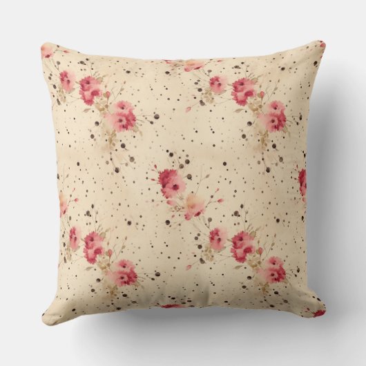 Vintage Rose Land Hütte Polster (Rückseite)