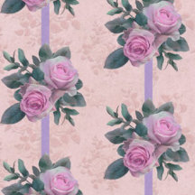 Vintage Rose Lavender Ribbons Lace