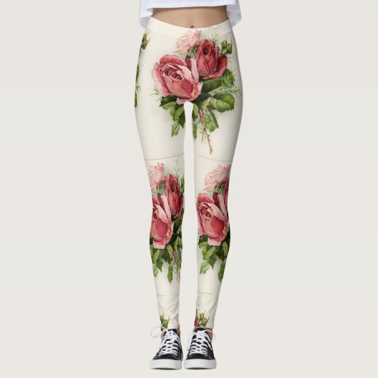Vintage Rose Leggings (Vorderseite)