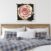 Vintage Rose Leinwanddruck (Insitu (Schlafzimmer))
