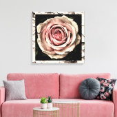 Vintage Rose Leinwanddruck (Insitu (Wohnzimmer))