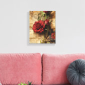 Vintage Rose Leinwanddruck (Insitu (Wohnzimmer))