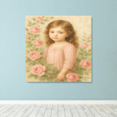 Vintage Rose Leinwanddruck (Insitu (Holzboden))