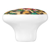 Vintage Rose - Leopardendruck Keramikknauf (Seitenansicht)