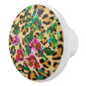 Vintage Rose - Leopardendruck Keramikknauf (Rechts)