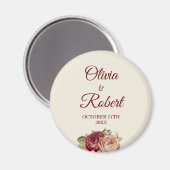 Vintage Rose Magnet (Vorderseite/Rückseite)