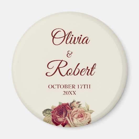 Vintage Rose Magnet (Vorne)