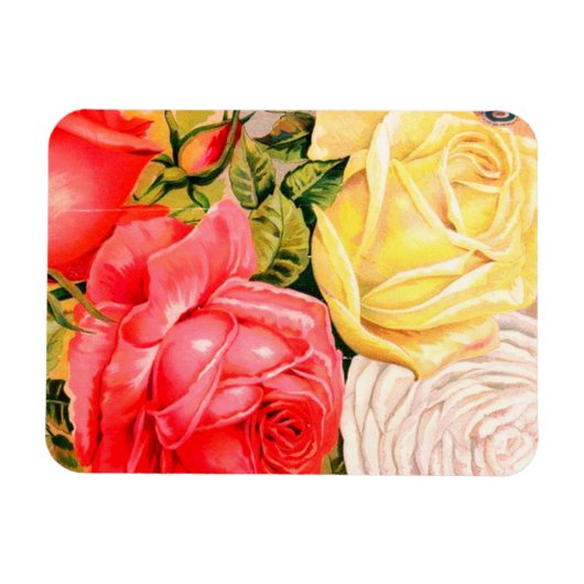 Vintage Rose Magnet (Horizontal)