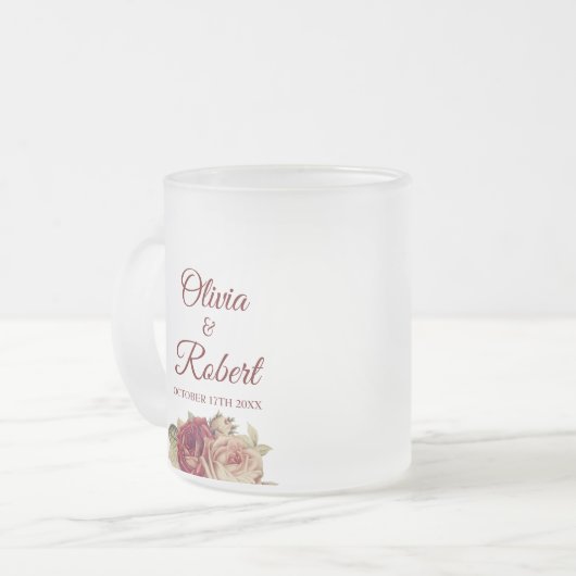 Vintage Rose Mattglastasse (Vorderseite Links)