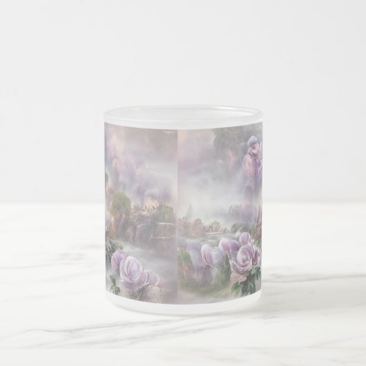 Vintage Rose Mattglastasse (Mittel)