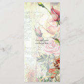 Vintage Rose Menükarte (Rückseite)