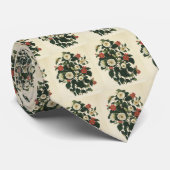 Vintage Rose mit Blumen, antiken Garten Blume Krawatte (Gerollt)