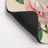Vintage Rose mit Ihrem Namen Mousepad (Ecke)