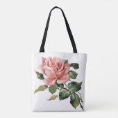 Vintage Rose mit Namen Tasche (Rückseite)