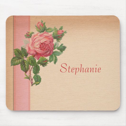 Vintage Rose Mousepad (Vorne)