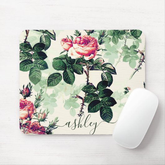Vintage Rose Mousepad (Mit Mouse)