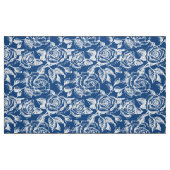 Vintage Rose Muster Custom Blue Background Stoff (Fat Quarter (45,7 x 55,9 cm))