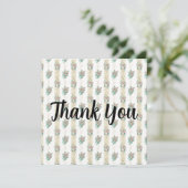 Vintage Rose Muster Danke Karte (Stehend Vorderseite)