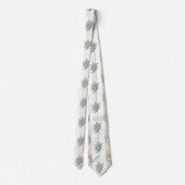 Vintage Rose Muster - Neck Tie Krawatte (Rückseite)