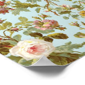 Vintage Rose Muster Poster (Ecke)