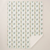 Vintage Rose Muster - Sherpa Blanket Sherpadecke (Vorderseite)