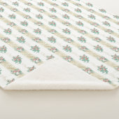 Vintage Rose Muster - Sherpa Blanket Sherpadecke (3/4)