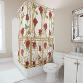 Vintage Rose - nahtloses Muster, Kunstgeschichte Duschvorhang (Beispiel)