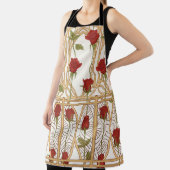 Vintage Rose - nahtloses Muster, Kunstgeschichte Schürze (InSitu)