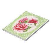 Vintage Rose Notizblock (Rotiert)