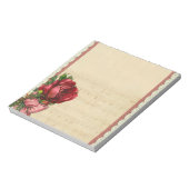 Vintage Rose Notizblock (Rotiert)