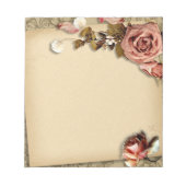 Vintage Rose Notizblock (Vorderseite)