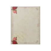 Vintage Rose Notizblock (Rotiert)