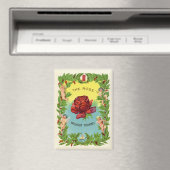 Vintage Rose ohne Thorns Cherubs Magnet (In Situ (Geschirrspüler))