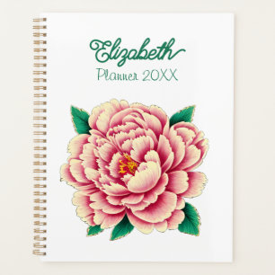 Vintage-Rose Päonienblüte Weiß Planer