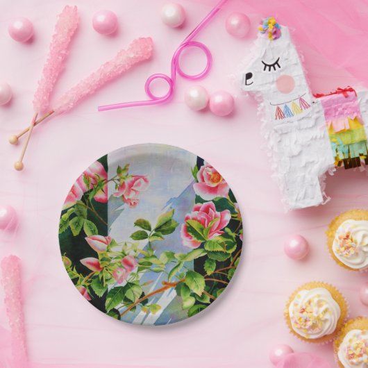 Vintage Rose Pappteller (Party)