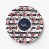 Vintage Rose Pappteller (Vorderseite)