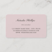 Vintage Rose Peach Wasserfarbenpeonys Blumendarm Visitenkarte (Rückseite)