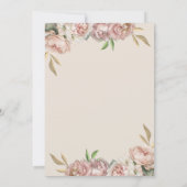 Vintage Rose Peony 50. Hochzeitstag Einladung (Rückseite)