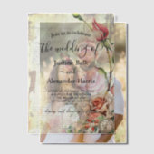 Vintage Rose Pergament Einladungen (Versatz (Ehepaar))