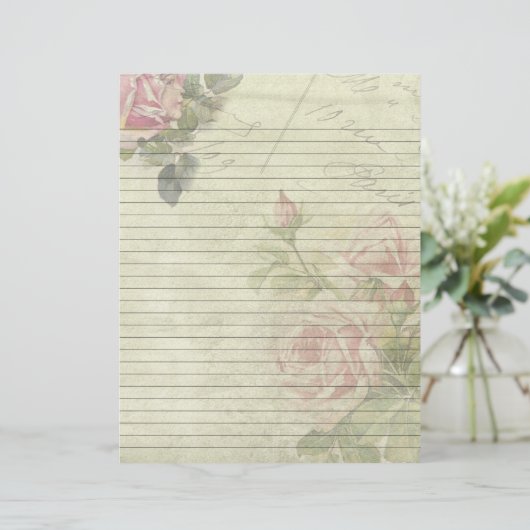 Vintage Rose Pergament (Look) (Stehend Vorderseite)