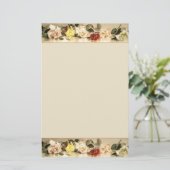 Vintage Rose Persönlich Briefpapier (Stehend Vorderseite)