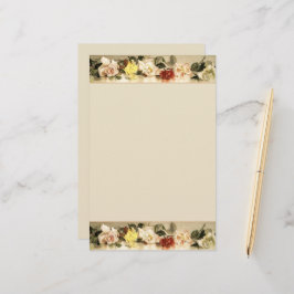 Vintage Rose Persönlich Briefpapier